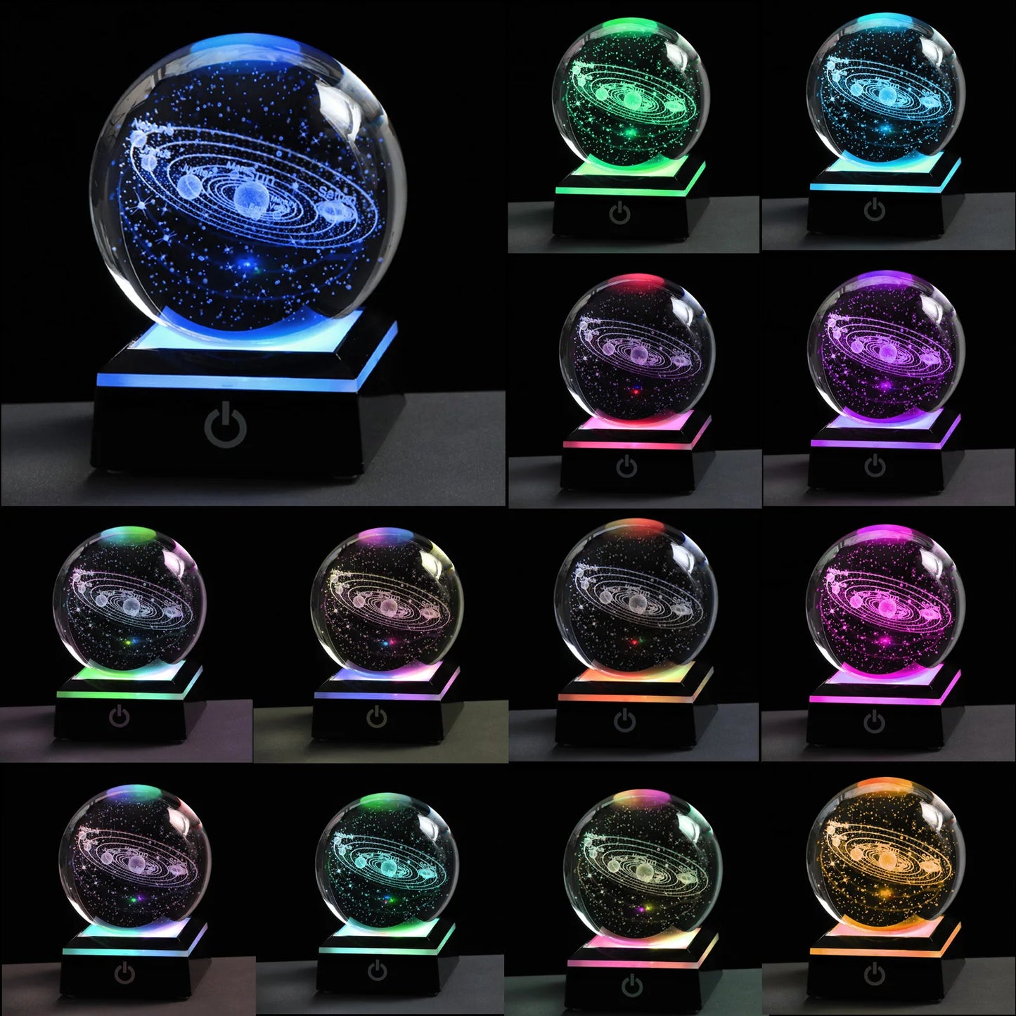 Glass Galaxy Spheres